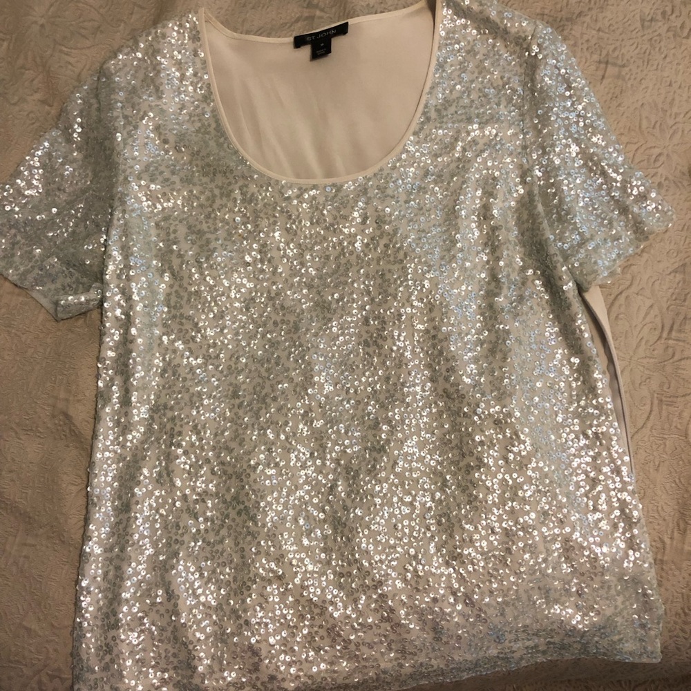 St John sequin top size 10